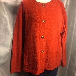 Orvis textured cotton jacket. Rust XL